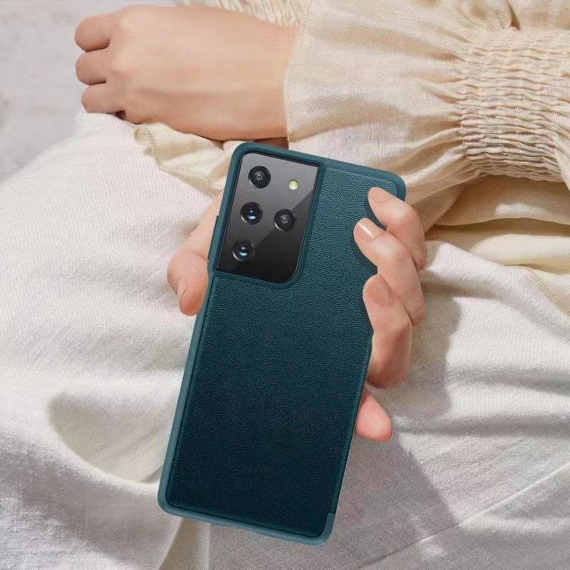 Leyi Luxury Leather View Stand Flip Cover Case Smart Mirror Pu Leather Business Mobile Phone Cases for huawei series