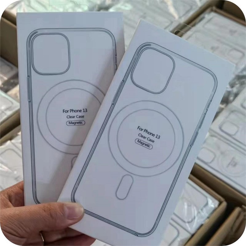 transparent wireless charge magnetic wholesale clear Acrylic TPU Plastic cell mobile phone case For iPhone 16 15 14 pro plus max