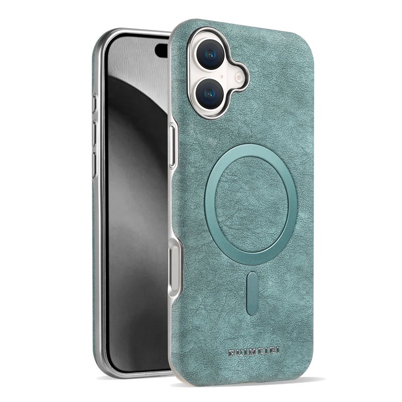 High Quality Leather Magnetic Phone Case For iPhone 16 Pro Max Electroplated Frame Shockproof Phone Case For iPhone 15 14 13