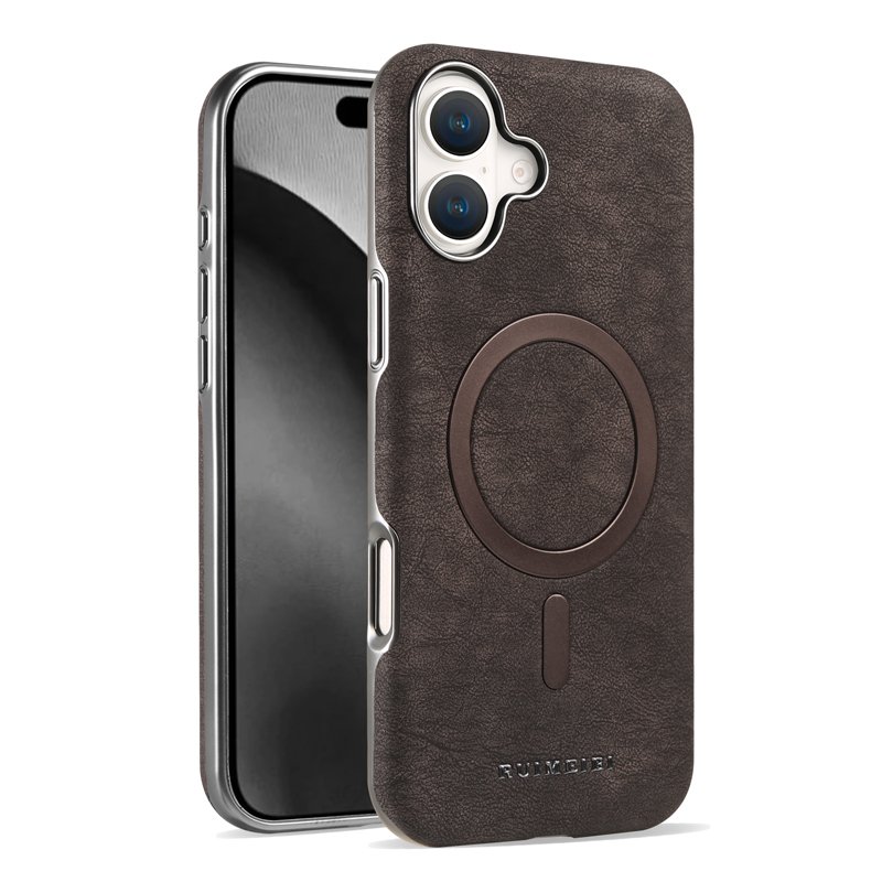 High Quality Leather Magnetic Phone Case For iPhone 16 Pro Max Electroplated Frame Shockproof Phone Case For iPhone 15 14 13