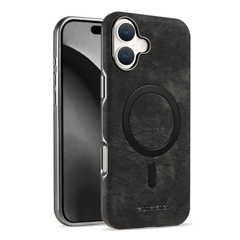 High Quality Leather Magnetic Phone Case For iPhone 16 Pro Max Electroplated Frame Shockproof Phone Case For iPhone 15 14 13