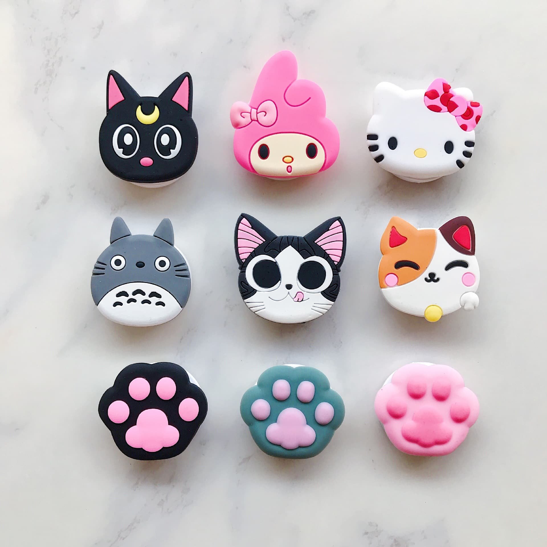 Custom Adhesive Cute Silicon Cartoon Phone Poppings Pop Sockets UP Stand Magnet Bracket Mobile Phone Grip Holder Magsafe Griptok