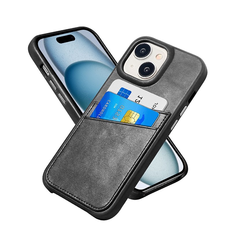 2024 Factory production Business style genuine leather mobile phone case for iphone 15 14 po max