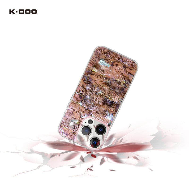 K-Doo Seashell Natural Genuine Seashell Shockproof Phone Case Shining Bling Back Cover for iPhone13/13mini/13pro/13promax