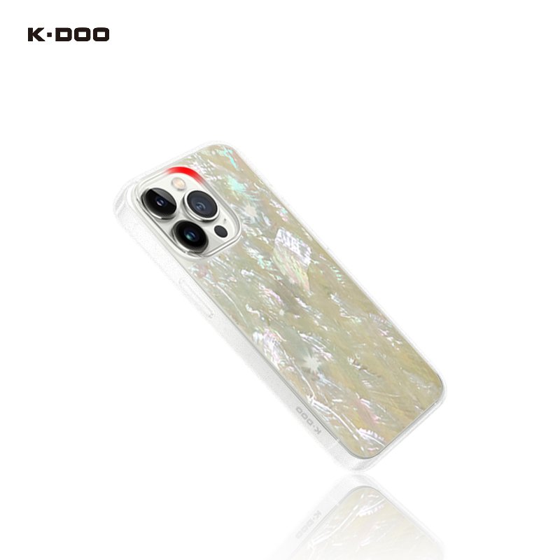 K-Doo Seashell Natural Genuine Seashell Shockproof Phone Case Shining Bling Back Cover for iPhone13/13mini/13pro/13promax