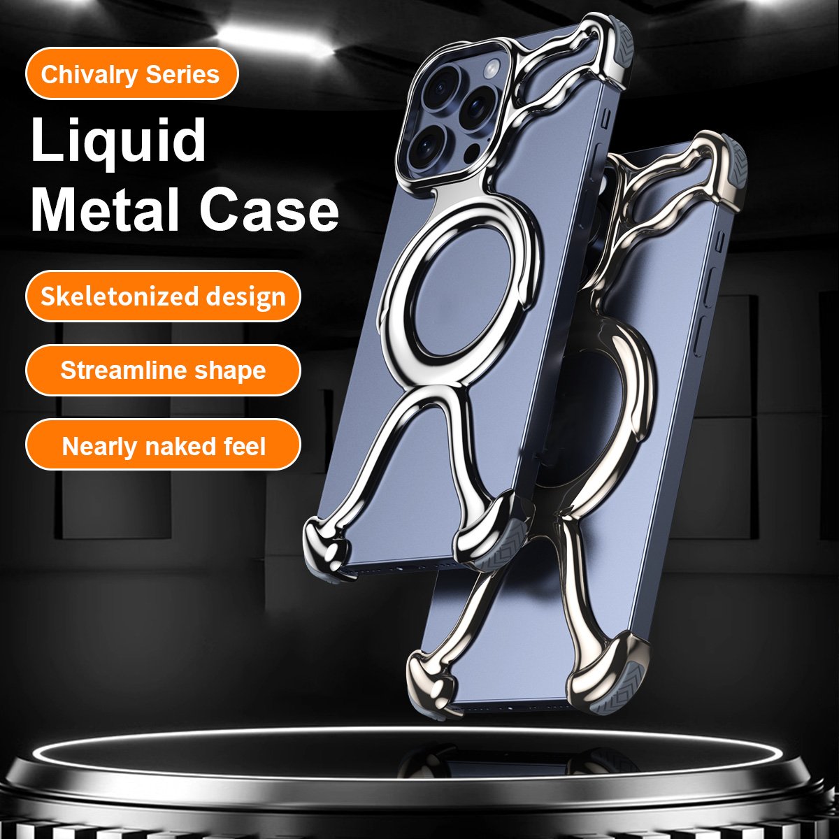 Armor Detachable Titanium Alloy Hollow Mobile Phone Case Anti Drop Ultra Light Heat Dissipation For Iphone 15 pro max case 14 13