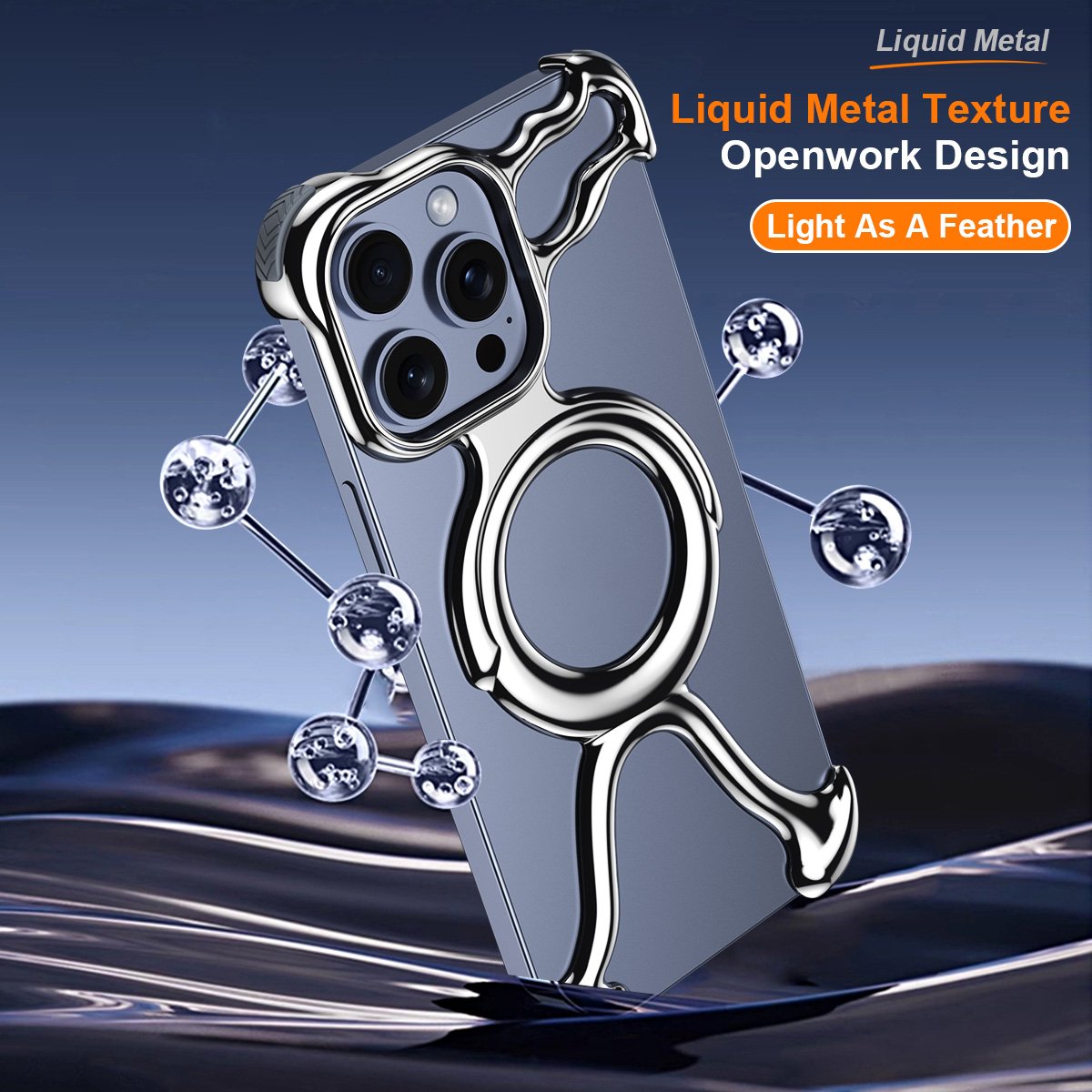 Armor Detachable Titanium Alloy Hollow Mobile Phone Case Anti Drop Ultra Light Heat Dissipation For Iphone 15 pro max case 14 13
