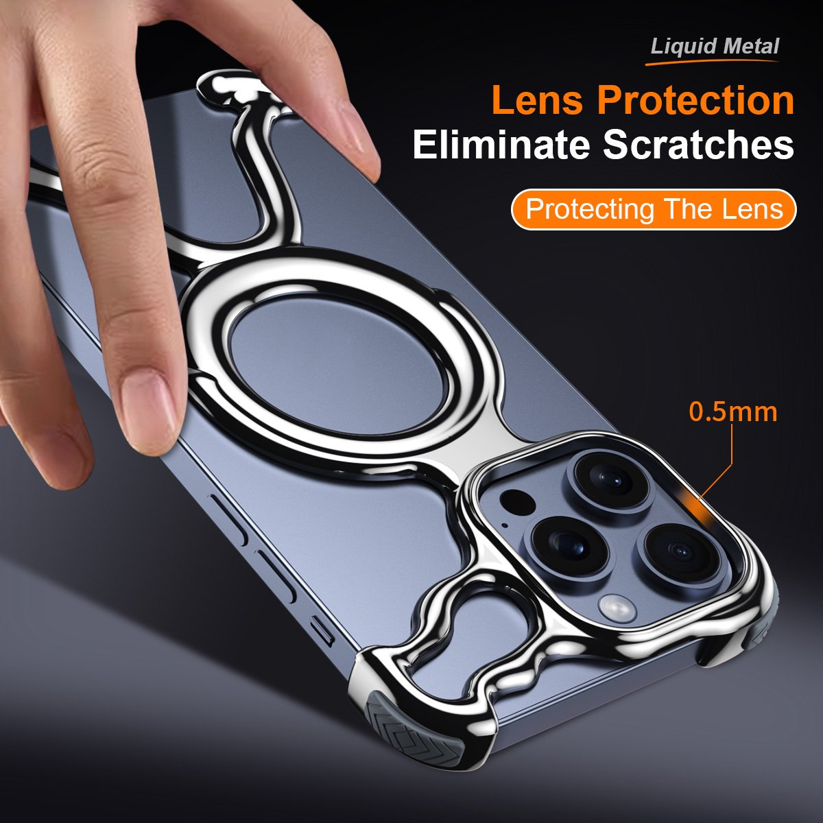 Armor Detachable Titanium Alloy Hollow Mobile Phone Case Anti Drop Ultra Light Heat Dissipation For Iphone 15 pro max case 14 13