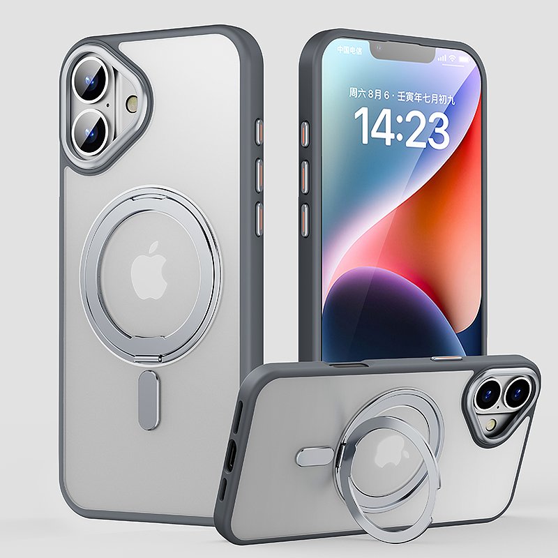 Magnetic 360 degree rotating stand phone case Anti-fall mobile phone case for iphone16 pro