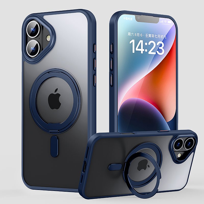 Magnetic 360 degree rotating stand phone case Anti-fall mobile phone case for iphone16 pro