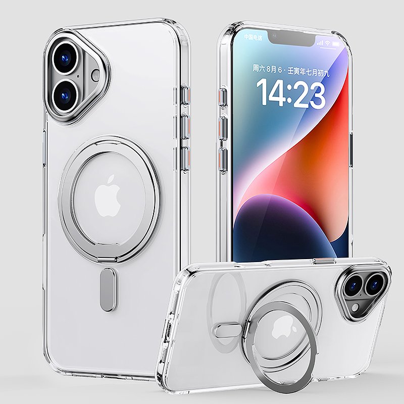 Magnetic 360 degree rotating stand phone case Anti-fall mobile phone case for iphone16 pro