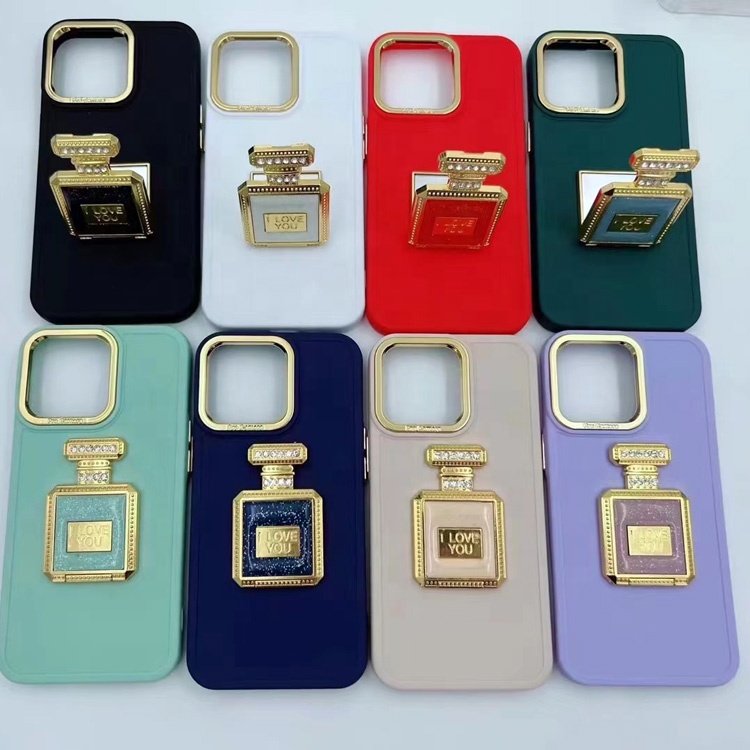wholesale price high stylish design make up mirror perfume bottle mobile phone case for iphone 15 14 13 12 11 pro max plus 7 8