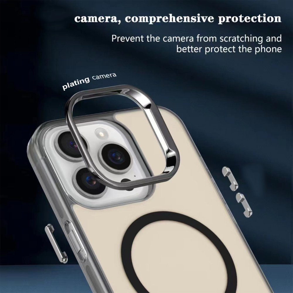high quality lens frame IMD plating laser magnetic cover hard PC ACrylic phone Case For Iphone 15 pro max 16