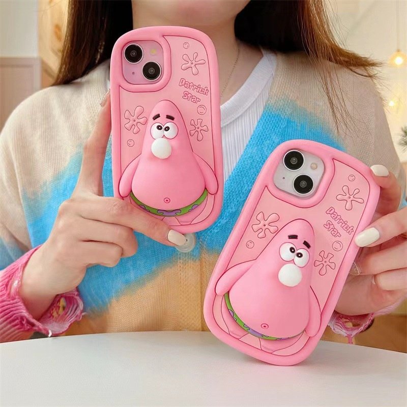 SpongeBob SquarePants Bubble for iphone 15Promax Silicone Phone Case Cartoon Cute mobile cover mobile Phone Accessories