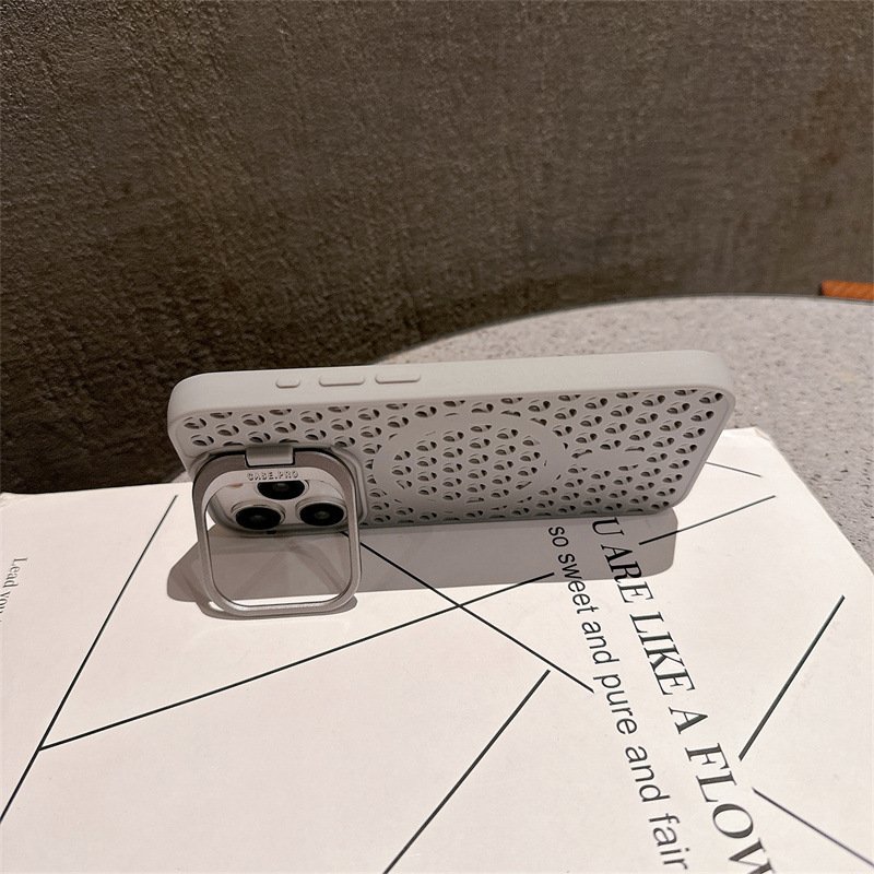 AilesTecca 16 pro max Smartphone Heat Radiation Dissipation Holder Stand Magnetic Mobile Cover For iPhone 15 Cell Phone Case