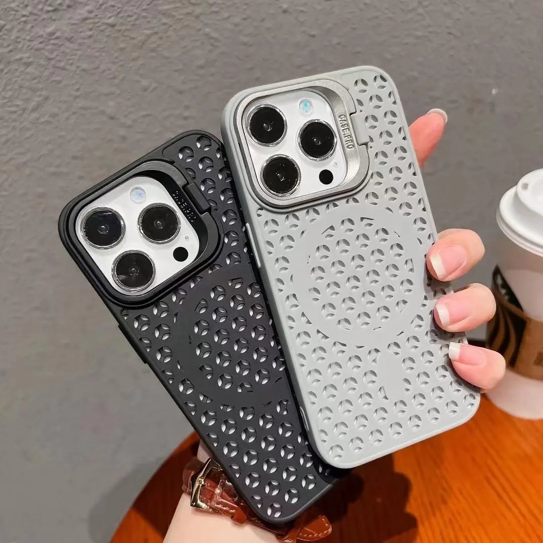 AilesTecca 16 pro max Smartphone Heat Radiation Dissipation Holder Stand Magnetic Mobile Cover For iPhone 15 Cell Phone Case