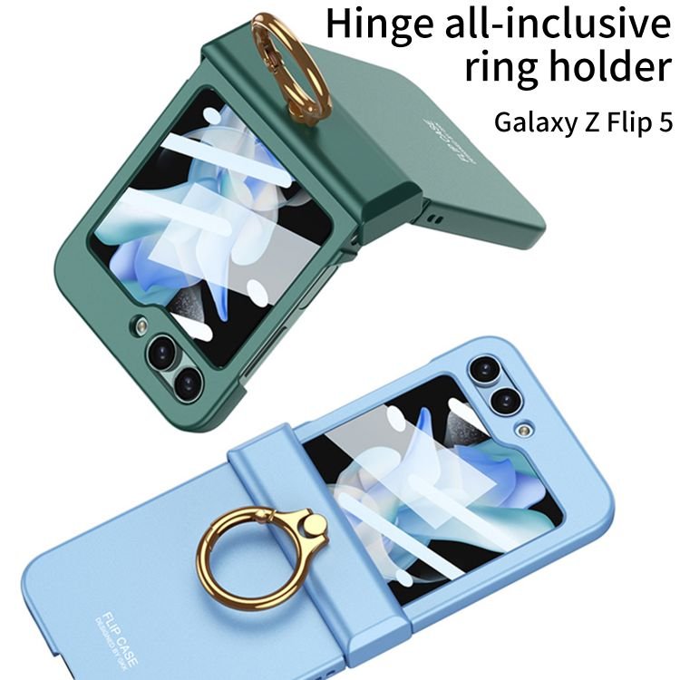 For Samsung z flip 5 phone case ultra-thin hinge ring folding screen shell film protective case Flip5 5G case