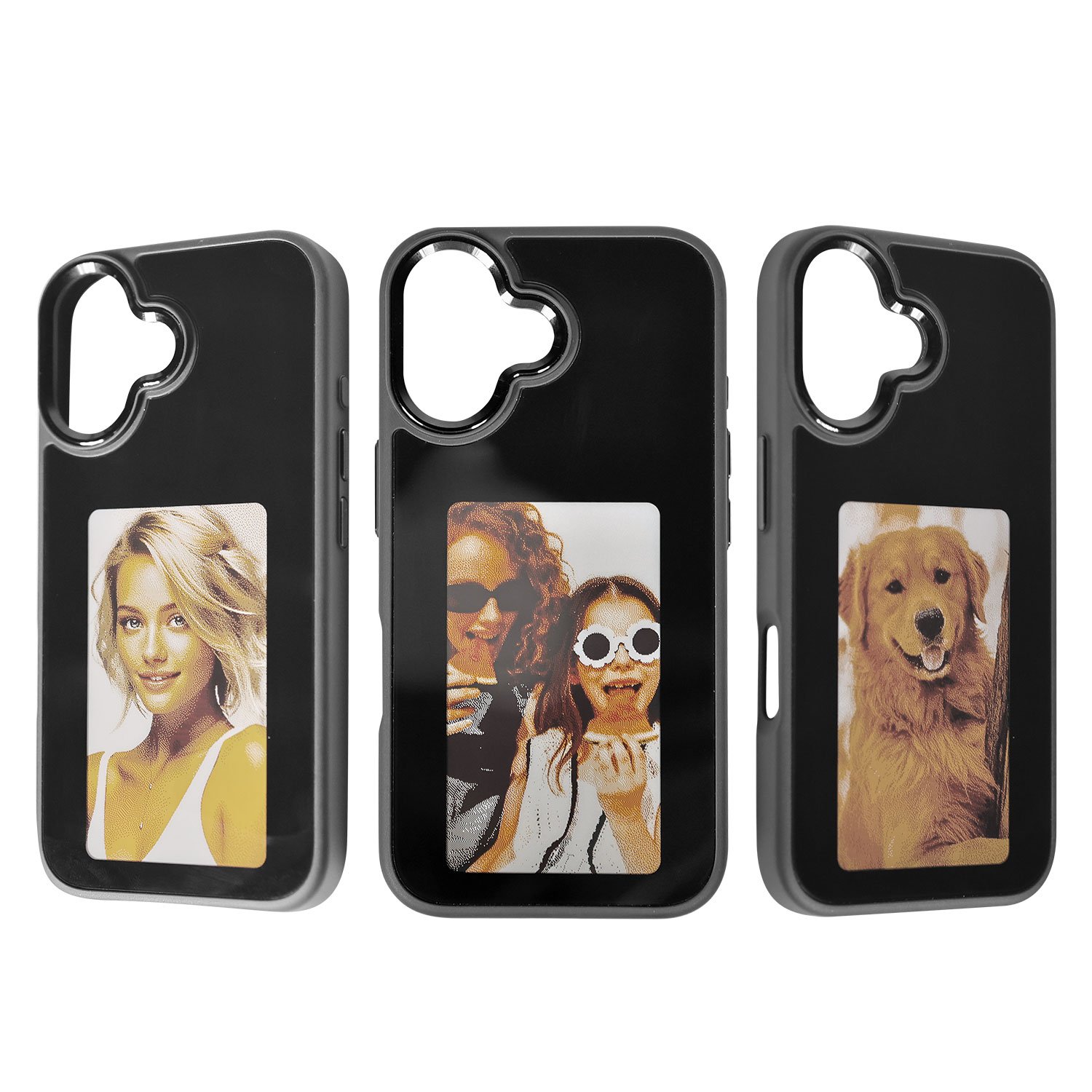 Premium LED Smart E link Screen Phone Case NFC Mobile Phone Case Display Ink Rear Projection Smart Photo Case For iPhone 16 Pro