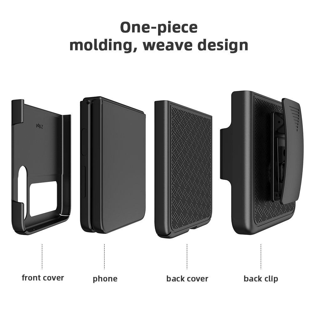 New Design For Samsung Galaxy Z Flip 3 4 Folding Holster Belt Clip Back Cover Hard PC Shockproof Mobile Phone Case