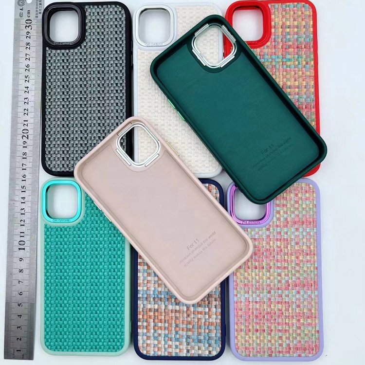 China supplier suitable for infinix smart hd 6 7 8 newest business fashion tpu woven with soft fiber lining mobile phone cases