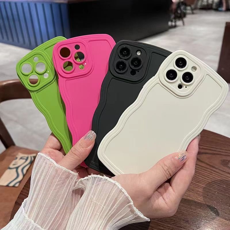 Camera Lens Protection fashion protective mobile phone Case For iPhone 14 pro max silicone wave phone Cover cases
