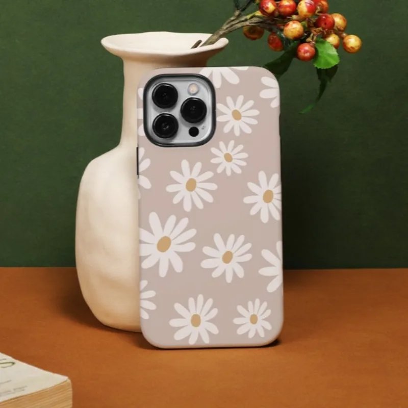 Seamless Florals Pattern Case For iPone 15Pro 14 13 12 11 Pro Plus ProMax Acrylic TPU Two in one Magnetic Mobile Phone Cases