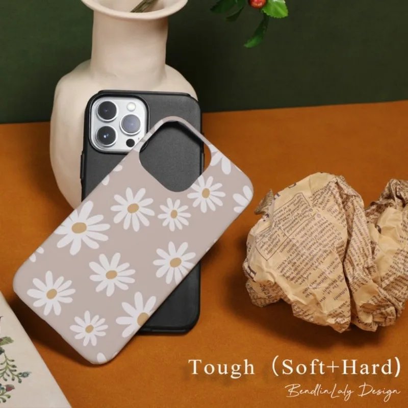 Seamless Florals Pattern Case For iPone 15Pro 14 13 12 11 Pro Plus ProMax Acrylic TPU Two in one Magnetic Mobile Phone Cases