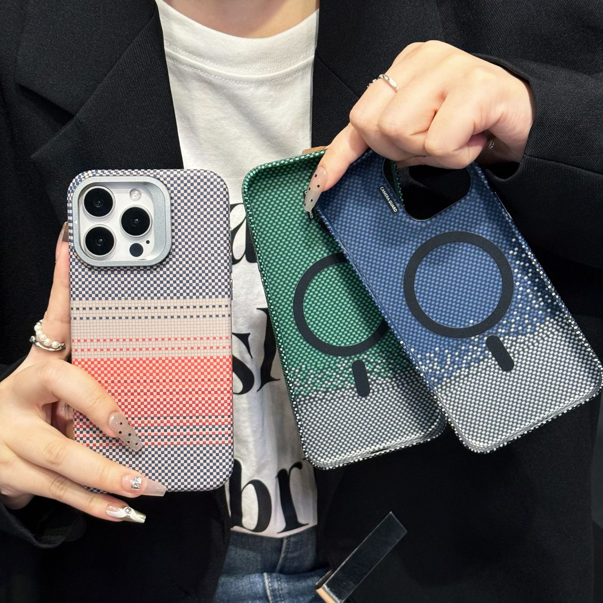 Luxury Slim PC Cover for iPhone 13 14 15 16 Pro Max New Carbon Fiber Business Magnetic Accessories Fundas Mobile Phone Cases