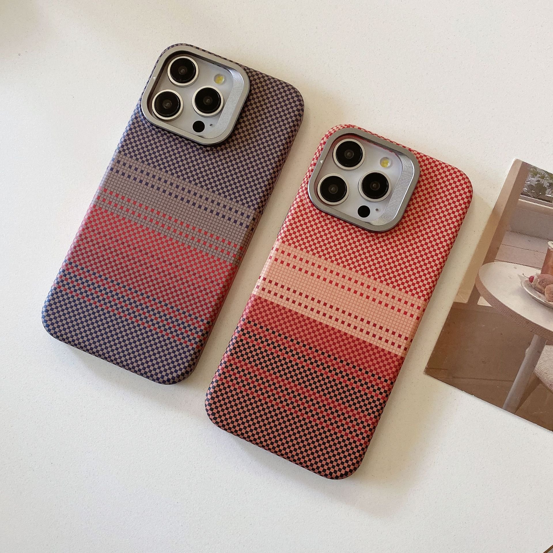 Luxury Slim PC Cover for iPhone 13 14 15 16 Pro Max New Carbon Fiber Business Magnetic Accessories Fundas Mobile Phone Cases