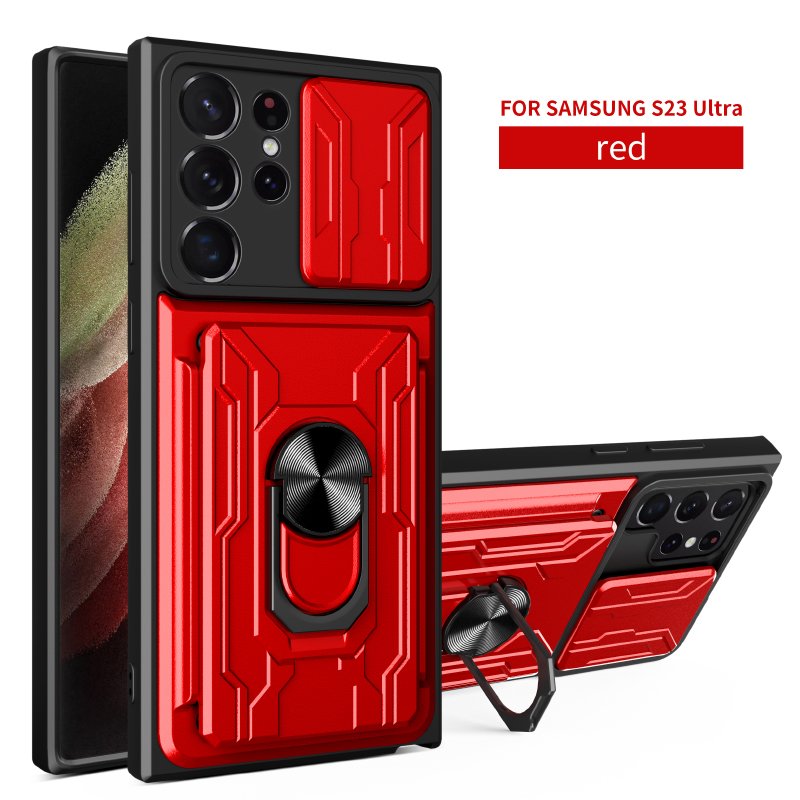 Magnetic Holder Armor Card Slot Bracket kickstand Phone Cases For Samsung Galaxy S24 Ultra