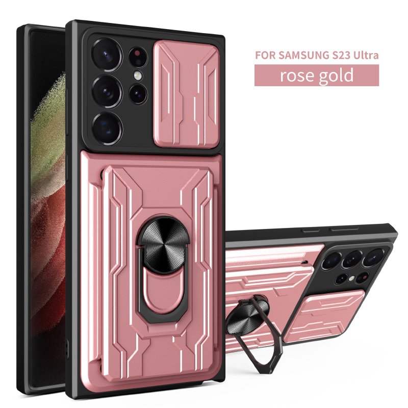 Magnetic Holder Armor Card Slot Bracket kickstand Phone Cases For Samsung Galaxy S24 Ultra