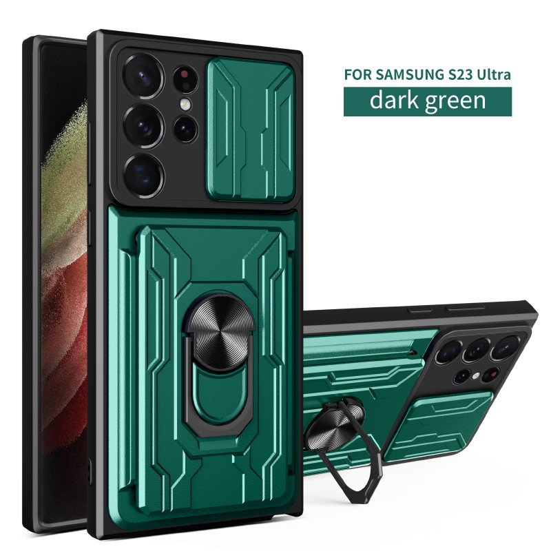 Magnetic Holder Armor Card Slot Bracket kickstand Phone Cases For Samsung Galaxy S24 Ultra