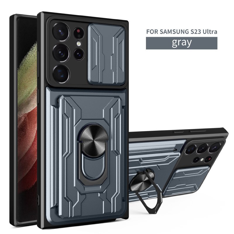 Magnetic Holder Armor Card Slot Bracket kickstand Phone Cases For Samsung Galaxy S24 Ultra