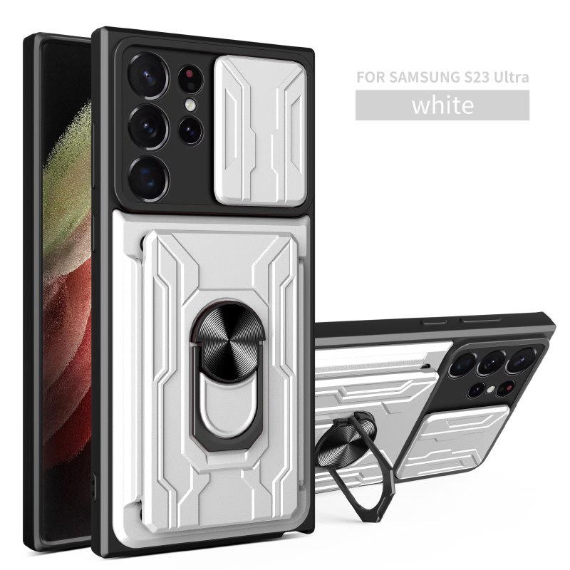 Magnetic Holder Armor Card Slot Bracket kickstand Phone Cases For Samsung Galaxy S24 Ultra