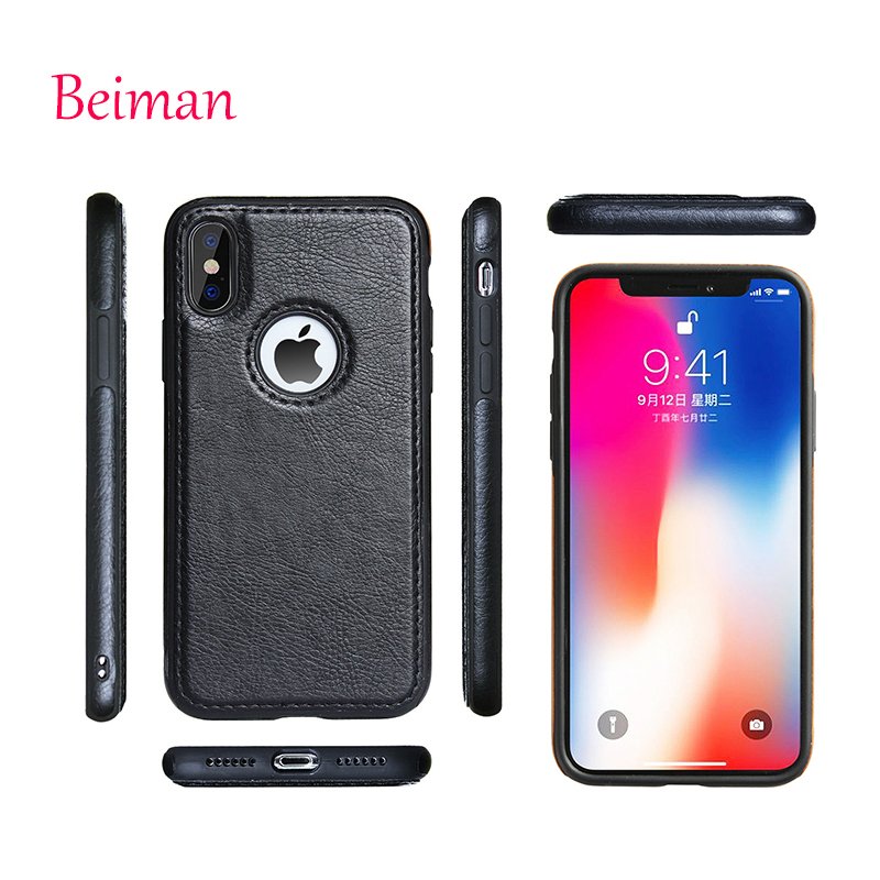 For iphone xs leather case for iphone x Leather Pattern Back Cover Case