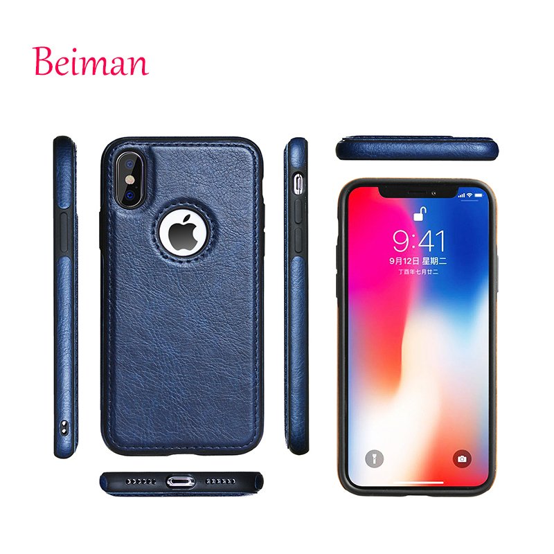 For iphone xs leather case for iphone x Leather Pattern Back Cover Case