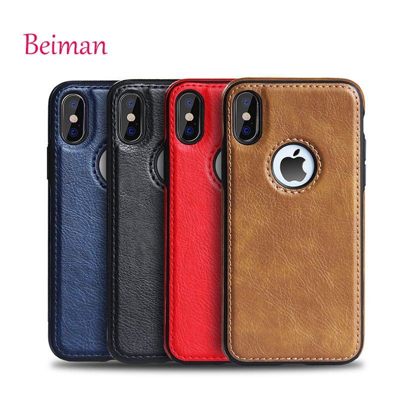 For iphone xs leather case for iphone x Leather Pattern Back Cover Case