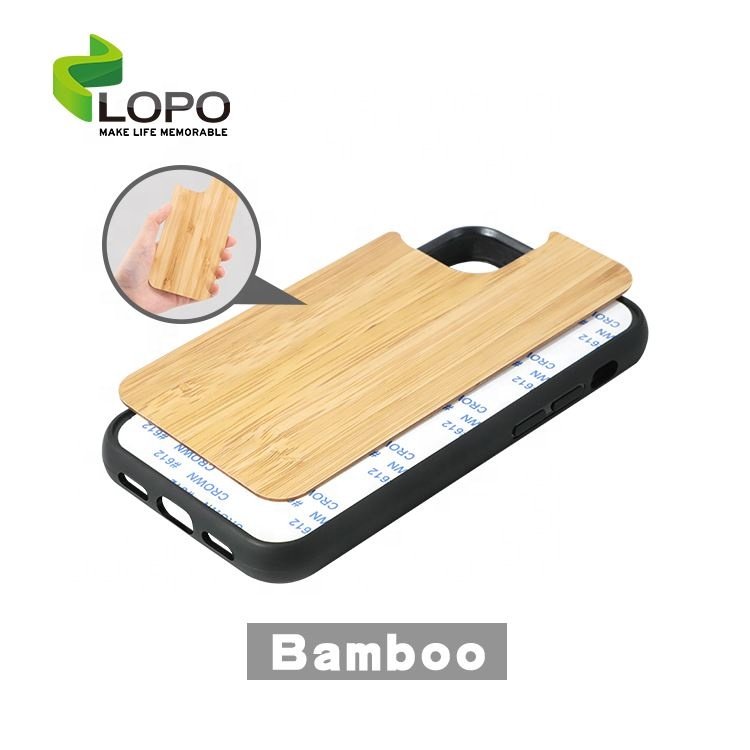 New Model Sublimation Blanks Wooden Mobile Phone Case with Bamboo Wood Insert for iPhone XR XS MAX 11 12 13 PRO