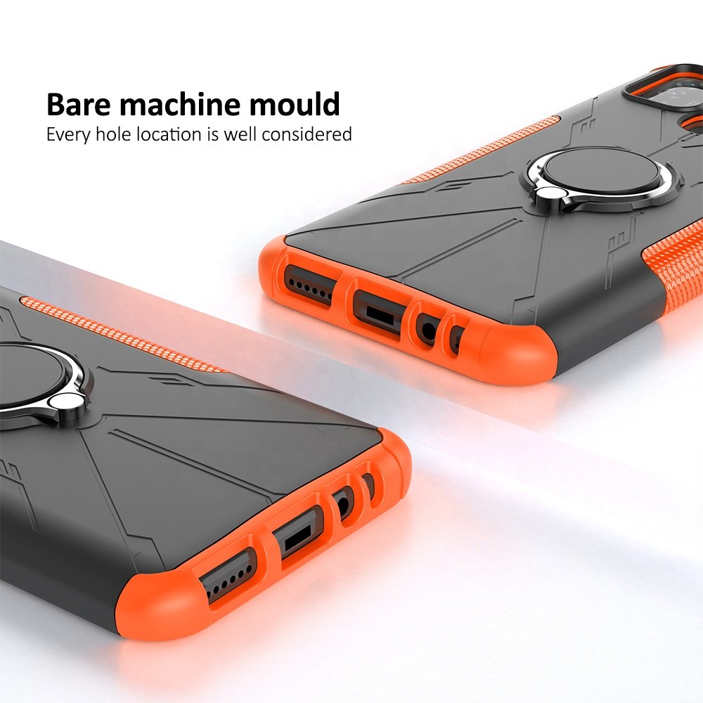 Shockproof PC TPU Smartphone Case Cellphone Cover For Infinix Hot 10 Lite Play Smart 5 Phone Case With Ring Holder