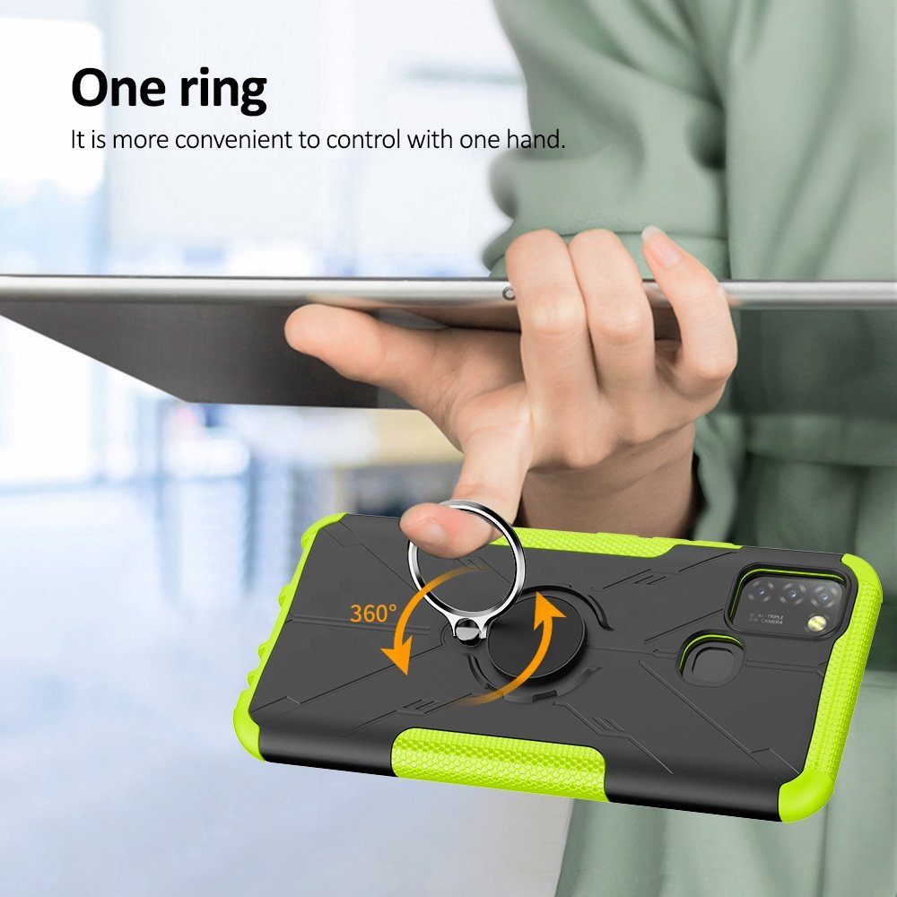 Shockproof PC TPU Smartphone Case Cellphone Cover For Infinix Hot 10 Lite Play Smart 5 Phone Case With Ring Holder