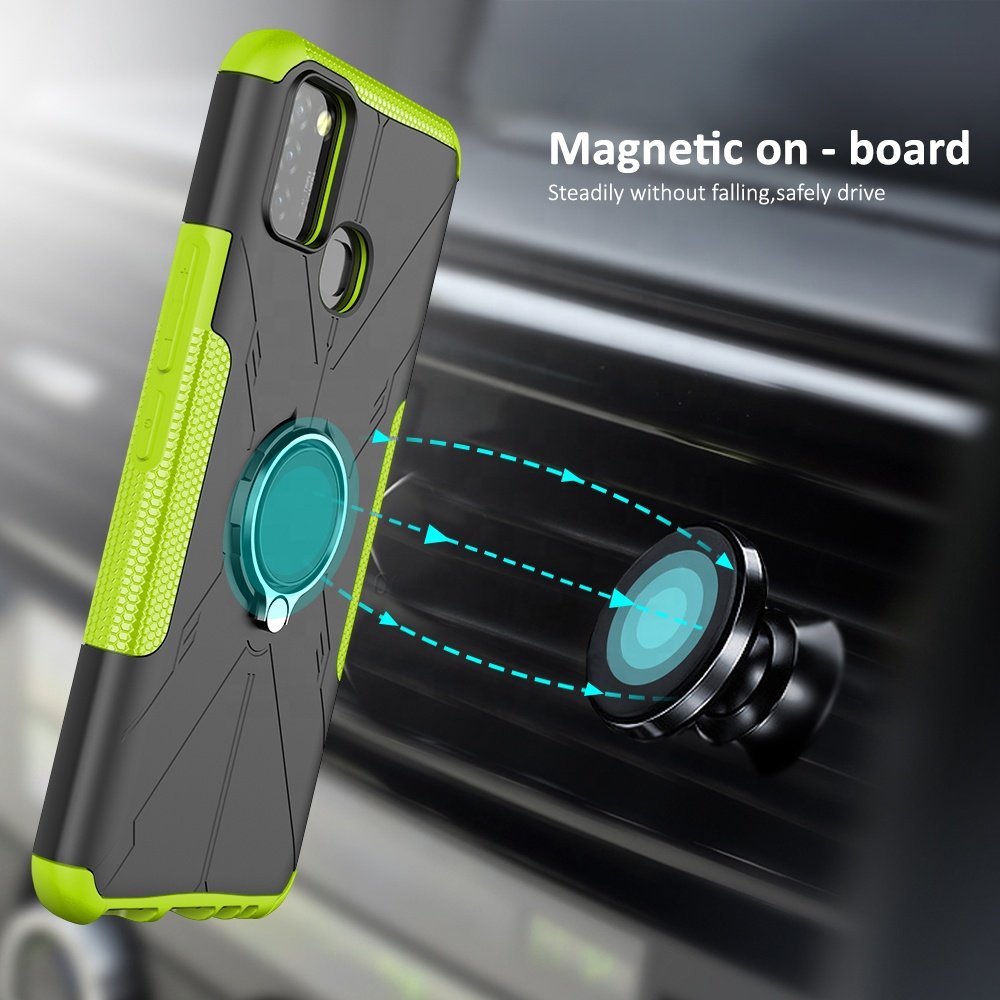 Shockproof PC TPU Smartphone Case Cellphone Cover For Infinix Hot 10 Lite Play Smart 5 Phone Case With Ring Holder