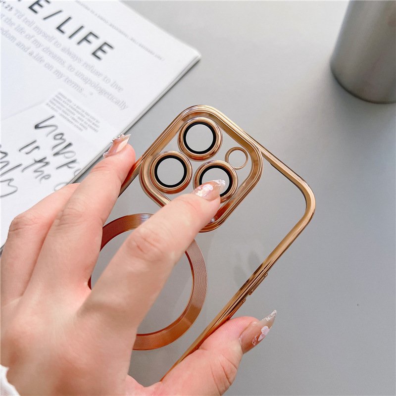 2023 New Trendy Magnetic Case Cover Shockproof Wireless Charging safe Cell Phone Case For IPhone 14 13 12 Pro Max Plus