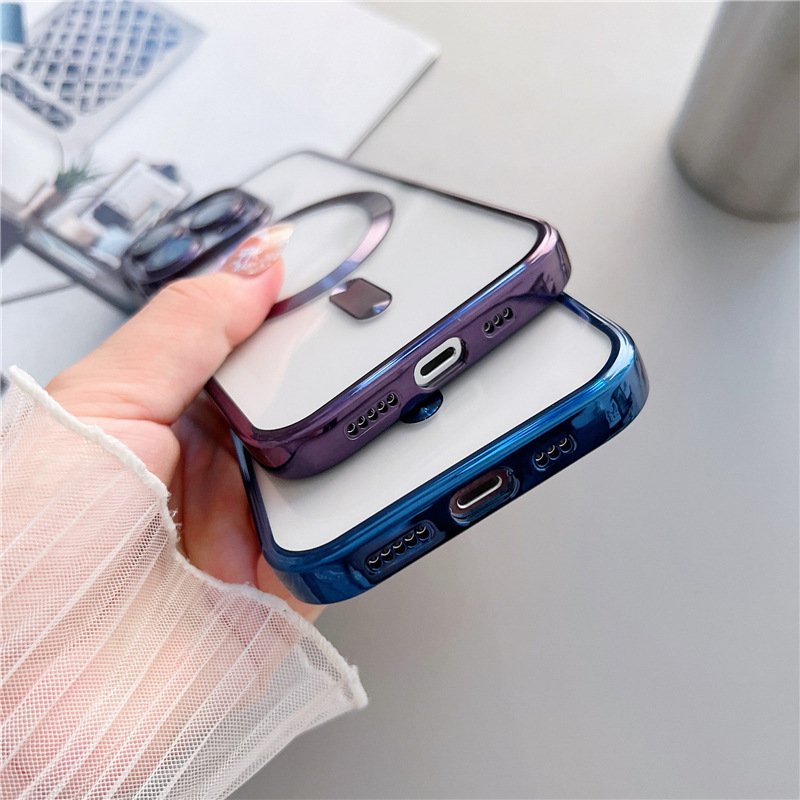 2023 New Trendy Magnetic Case Cover Shockproof Wireless Charging safe Cell Phone Case For IPhone 14 13 12 Pro Max Plus