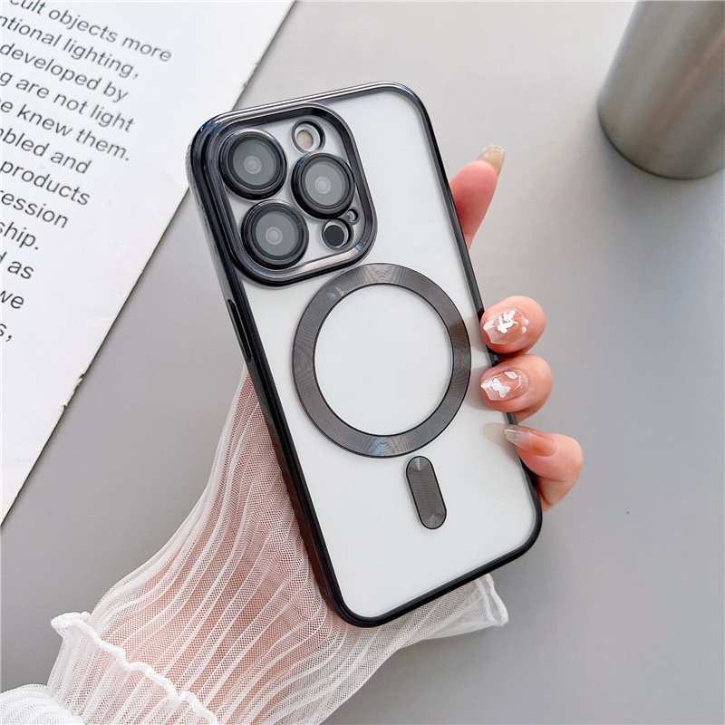 2023 New Trendy Magnetic Case Cover Shockproof Wireless Charging safe Cell Phone Case For IPhone 14 13 12 Pro Max Plus