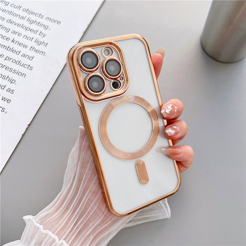 2023 New Trendy Magnetic Case Cover Shockproof Wireless Charging safe Cell Phone Case For IPhone 14 13 12 Pro Max Plus