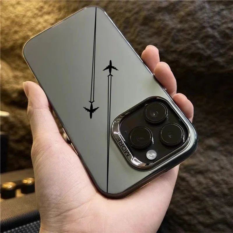 Airplane Route Design Phone Case For Redmi 12 13C For Xiaomi Redmi Note 13 12 11 10 Pro Plus 12S 11S Hard Matte Shockproof Cover
