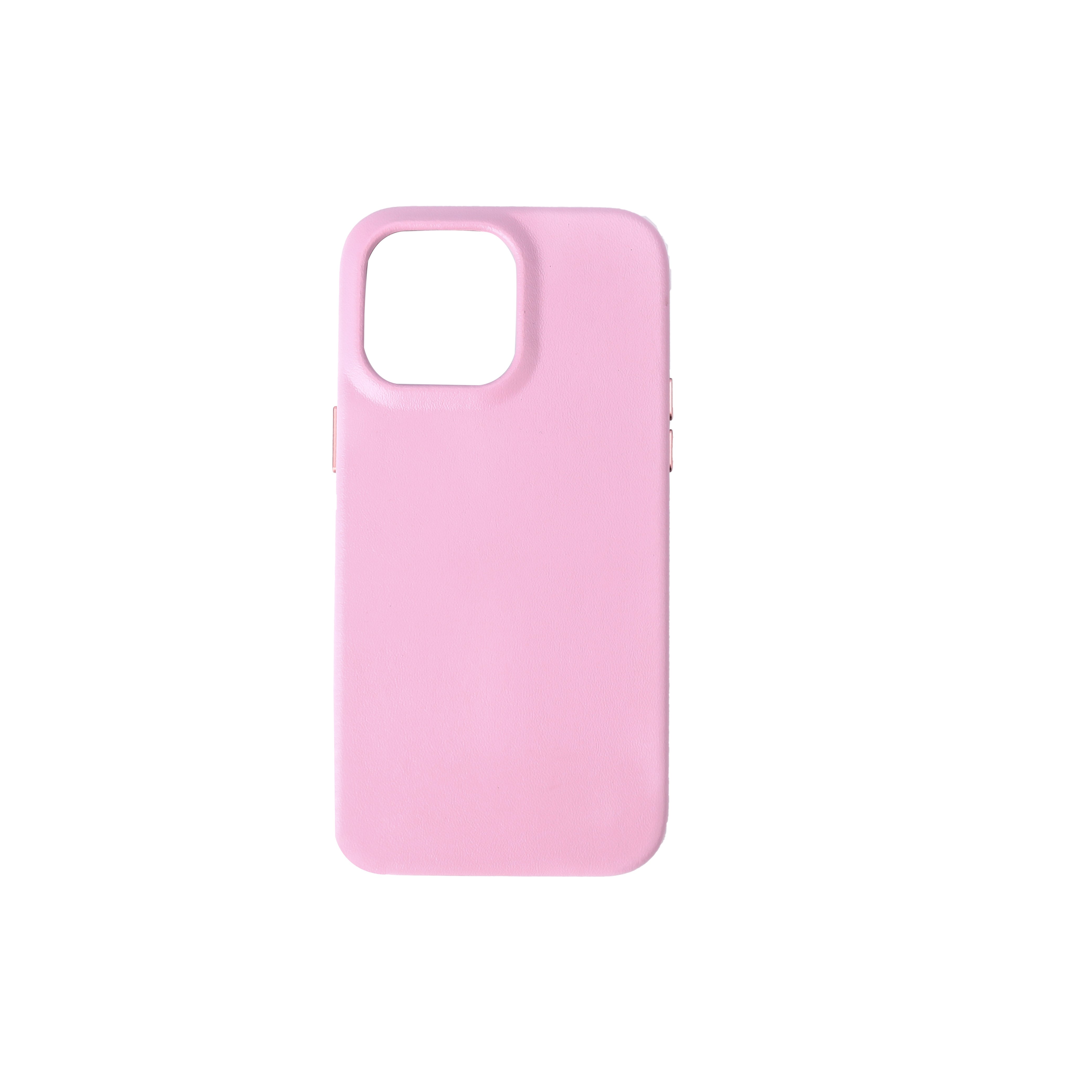 Burst grain leather Phone case Pink Vegan leather for iphone 15 series Full coverage phone case