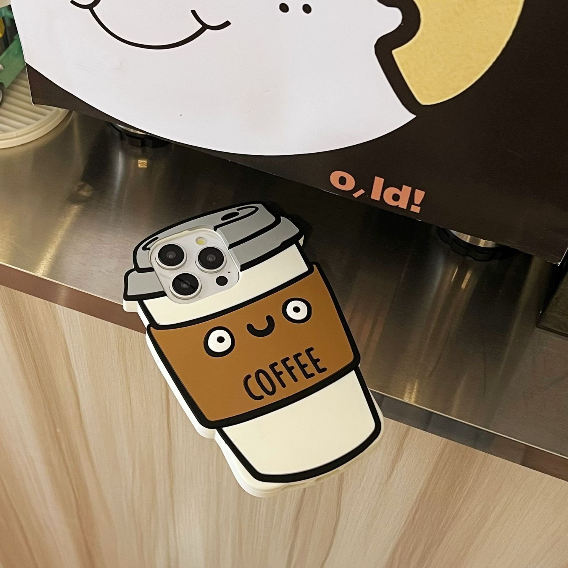 SHKL Wholesale Mobile Phone Case Cover Bag Cases Coffee Cup Bottle Silicone Waterproof Clear Design 13 14 15 Pro Max For iphone
