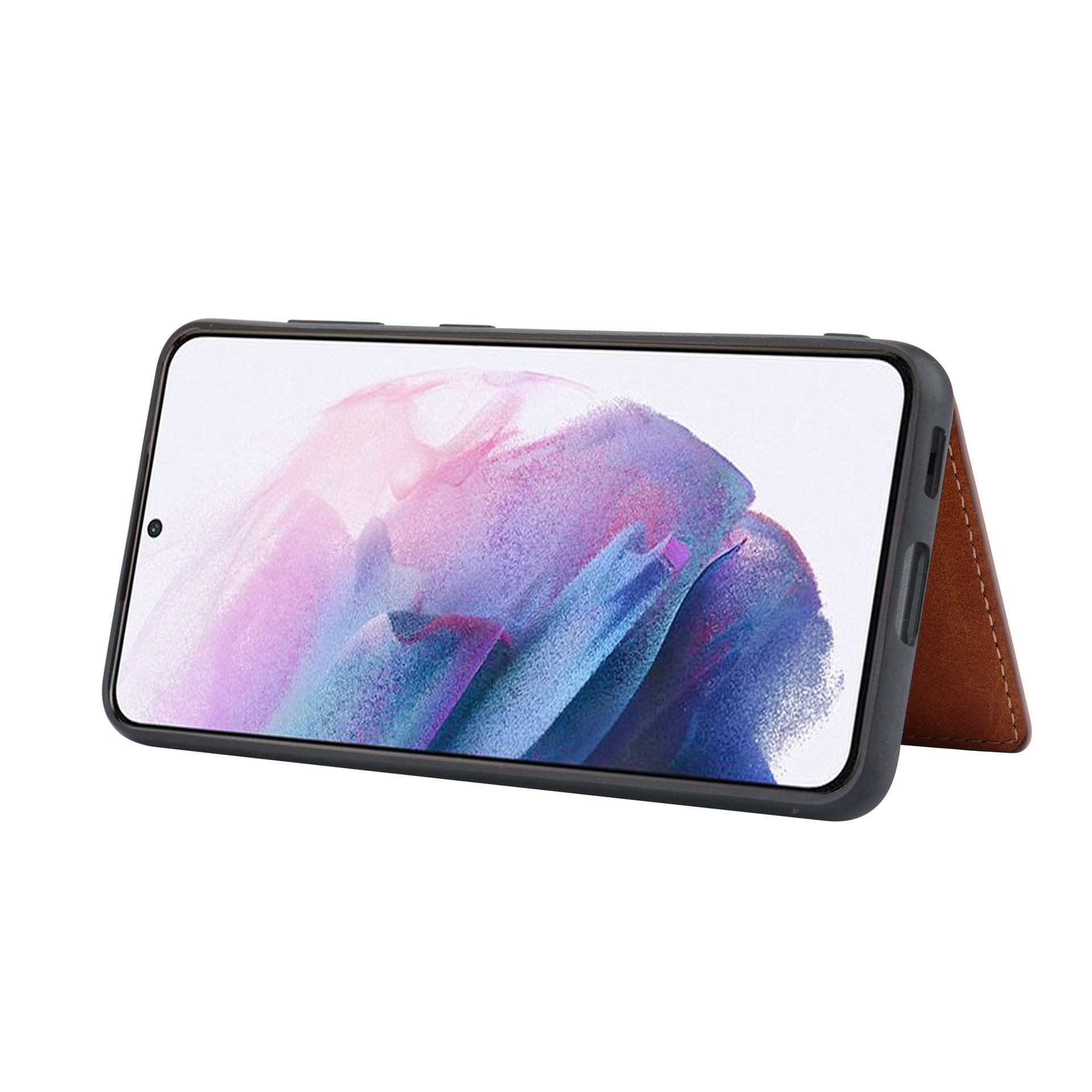 Stand Feature Kickstand PU Leather Phone Cover Flip Over Card Slot Wallet Phone Case For Galaxy S23 Plus Ultra