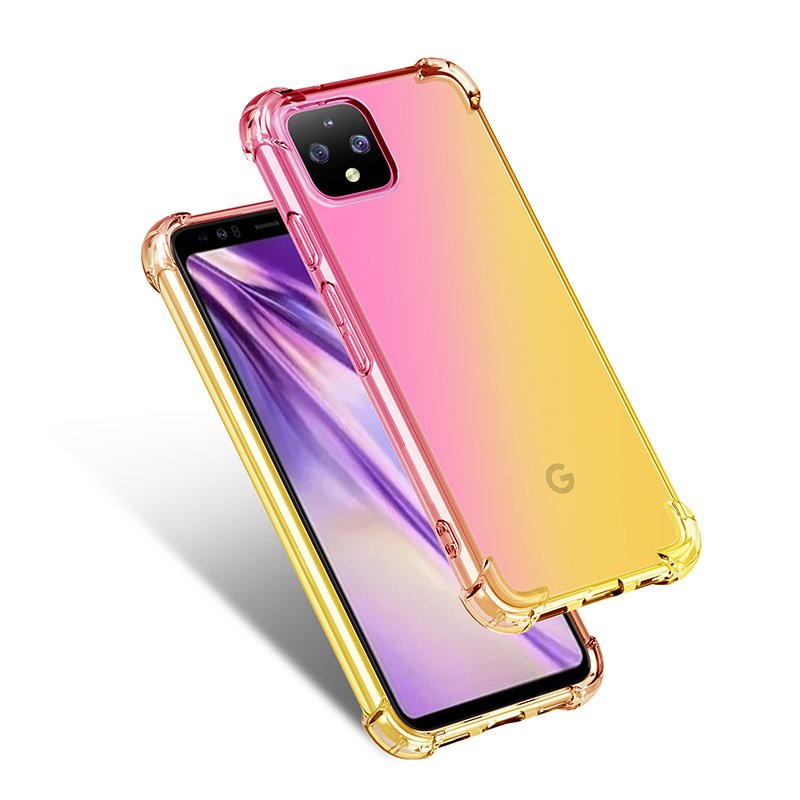 anti-shock Contrast gradient tpu soft phone case Phone Back Cover for Google Pixel 4XL mobile phone case